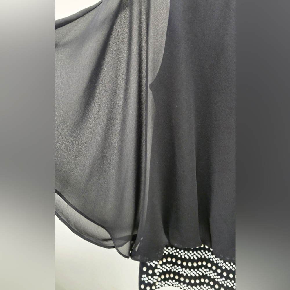 Joseph Ribkoff Black Sheer Embellished Blouse - Picture 4 of 6